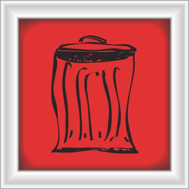 bir Çöp Kutusu'nun basit doodle