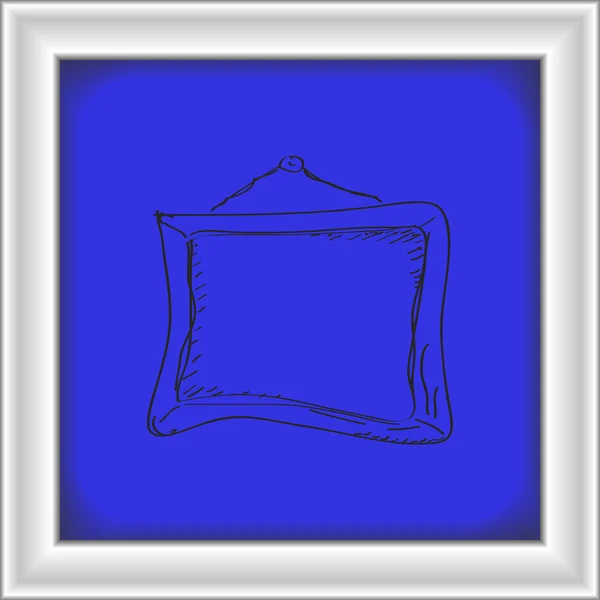 Garabato simple de un marco de imagen — Archivo Imágenes Vectoriales