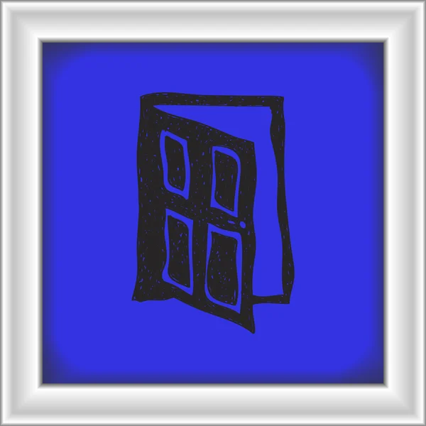 Simple gribouillage d'une porte — Image vectorielle