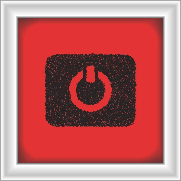 Απλή doodle του ένα κουμπί δύναμης — Διανυσματικό Αρχείο