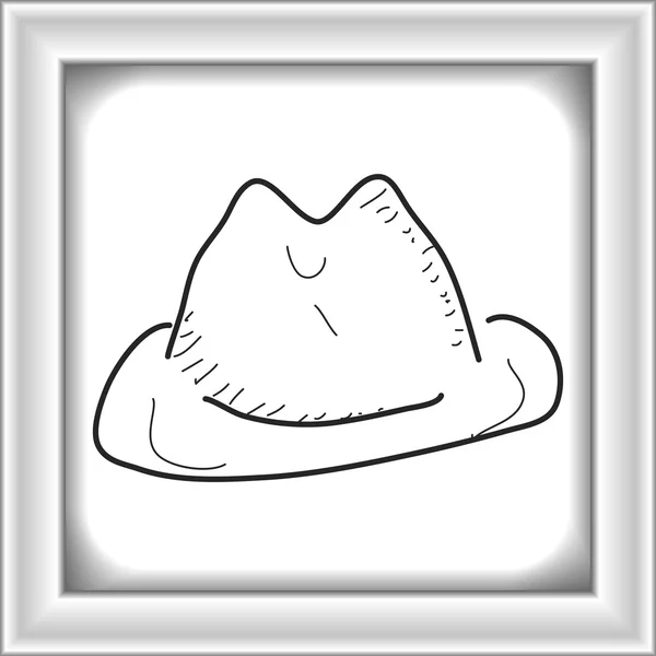 Proste doodle kowbojski kapelusz — Wektor stockowy