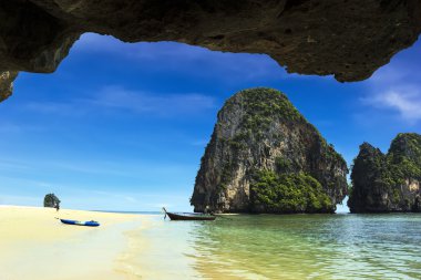 Krabi Beach'te görünümünü