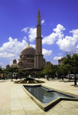 Putra Mosque with blue sky 