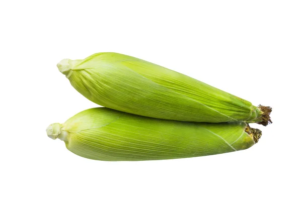 Kukuřice s zelená kůra — Stock fotografie