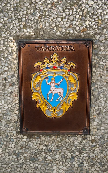 Escudo de armas de Taormina — Foto de Stock