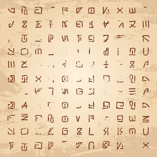 Uzaylı hiyeroglif taş oyma.