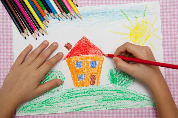 Kinderzeichnung. — Stockfoto