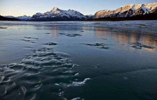 Abraham Lake Winter — Stockfoto