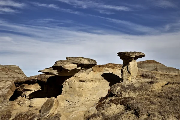 Badlands Alberta  hoo doo — Stock Photo, Image