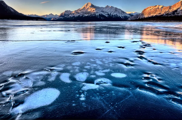 Abraham jezioro zima — Zdjęcie stockowe