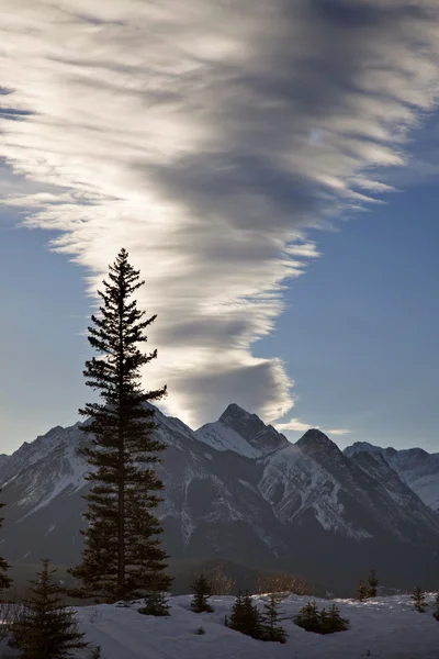 Montagnes Rocheuses en Hiver Canada — Photo