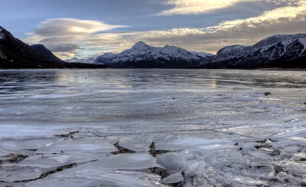 Abraham Lake Winter — Stock Photo, Image