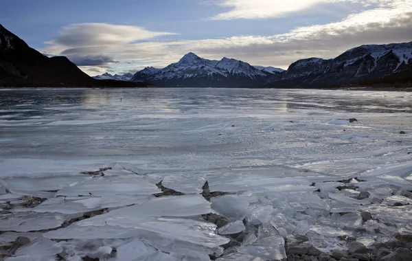 Abraham Lake Winter — Stock Photo, Image