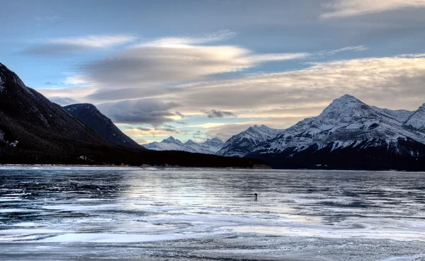 Abraham Lake Winter — Stock Photo, Image