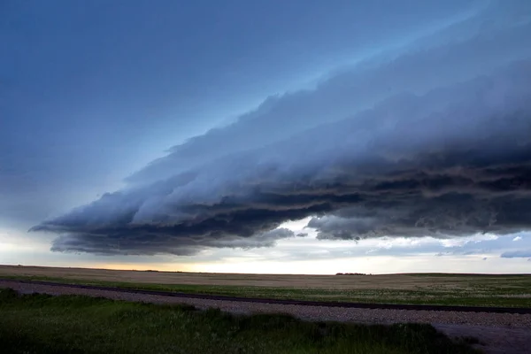 Olja Storm Moln Prärie Sommar Hylla Moln — Stockfoto