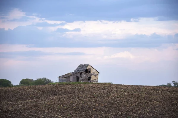 Ominous Storm Clouds Prairie Summer Rural Scene — Stock Photo, Image