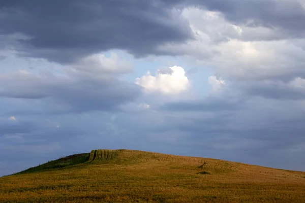 暴風雨雲大草原夏の田園風景 — ストック写真