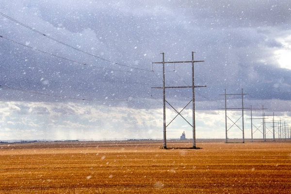 Ominous Storm Clouds Prairie Summer Rural Scene — Stock Photo, Image