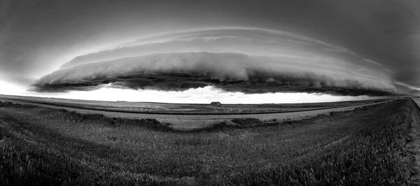 Ominous Storm Clouds Prairie Summer Shelf Cloud — Stock fotografie