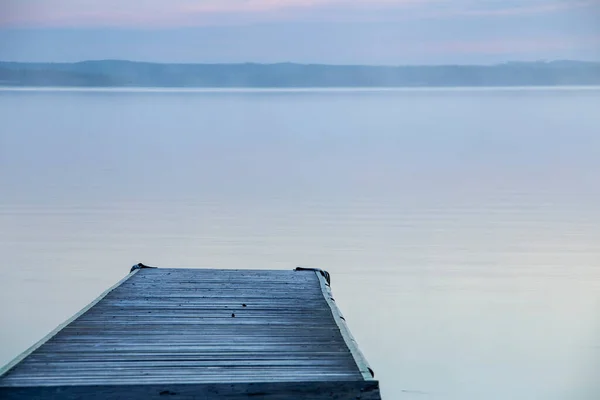 Soluppgång Norra Sjön Saskatchewan Kanada Natursköna — Stockfoto