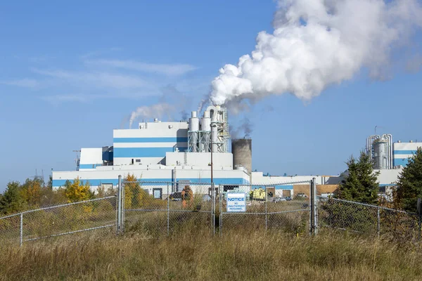 Pollution Des Usines Pâte Papier Environnement Meadow Lake Saskatchewan — Photo