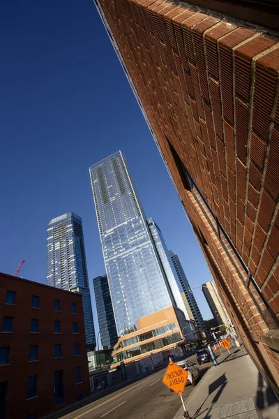 Stadtzentrum Edmonton City Wolkenkratzer Und Urbane Szene — Stockfoto