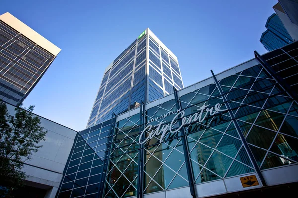 Downtown Edmonton City Skyscrapers Urban Scene — Stock Photo, Image