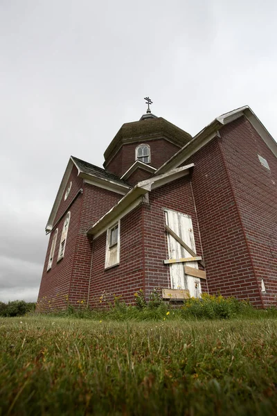 Opuštěný Ukrajinský Kostel Saskatchewan Kanada Starý — Stock fotografie