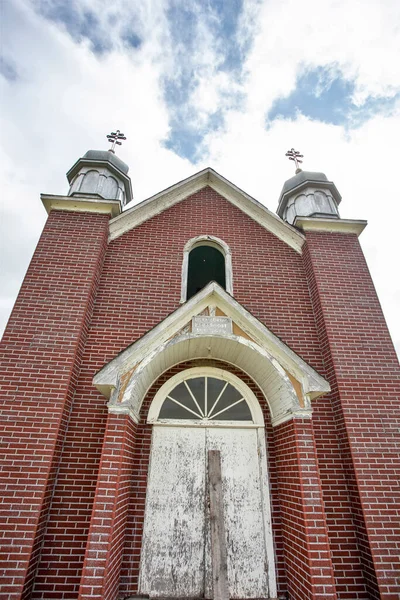 Opuštěný Ukrajinský Kostel Saskatchewan Kanada Starý — Stock fotografie