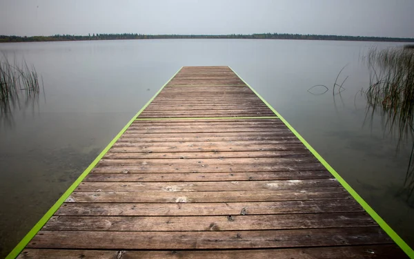 Wschód Słońca Northern Lake Saskatchewan Kanada Malownicze — Zdjęcie stockowe