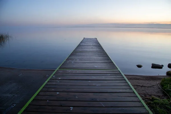 Soluppgång Norra Sjön Saskatchewan Kanada Natursköna — Stockfoto