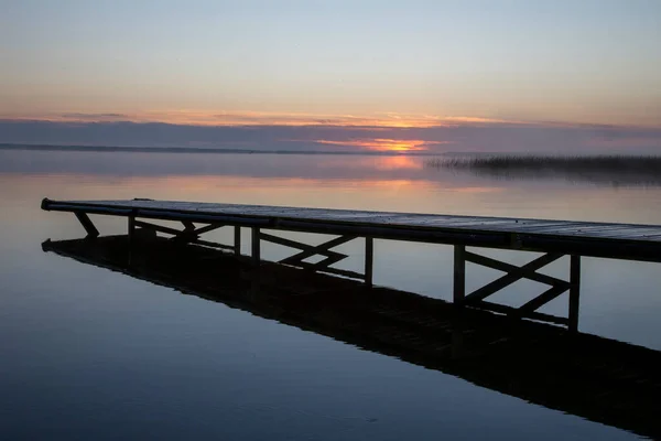 Sunrise Northern Lake Saskatchewan Canadá Cênica — Fotografia de Stock