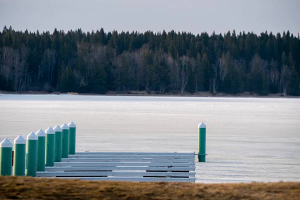 Park Narodowy Księcia Alberta Zimą Saskatchewan Waskesiu — Zdjęcie stockowe