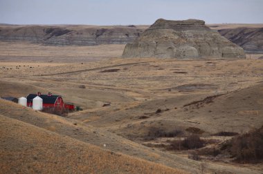 Çorak Topraklar Saskatchewan Çayırı Büyük Çamurlu Kale Butte