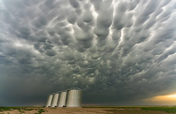 Nuages Tempête Des Prairies Saskatchewan Canada Rural — Photo