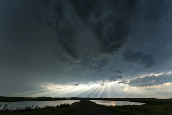 Prairie Storm Canada Saskatchewan Nubes Verano — Foto de Stock