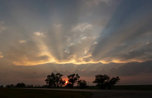 Prairie Storm Canada Saskatchewan Nubes Verano — Foto de Stock