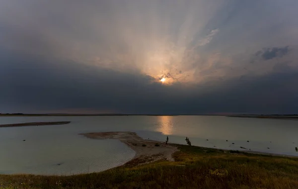 Prairie Storm Canada Avertissement Nuages Heure Été — Photo