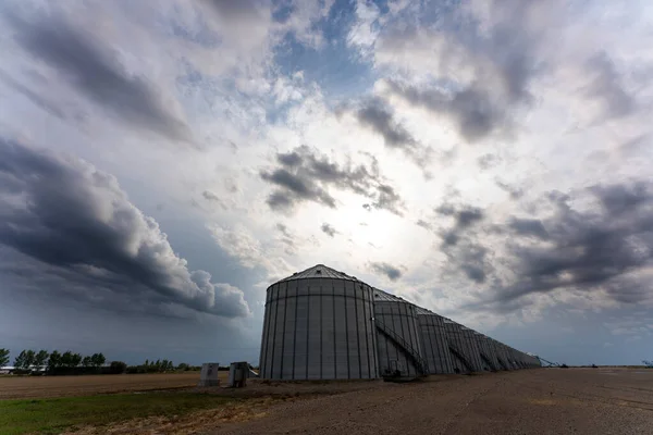 Prairie Storm Kanada Sommartid Moln Varning — Stockfoto