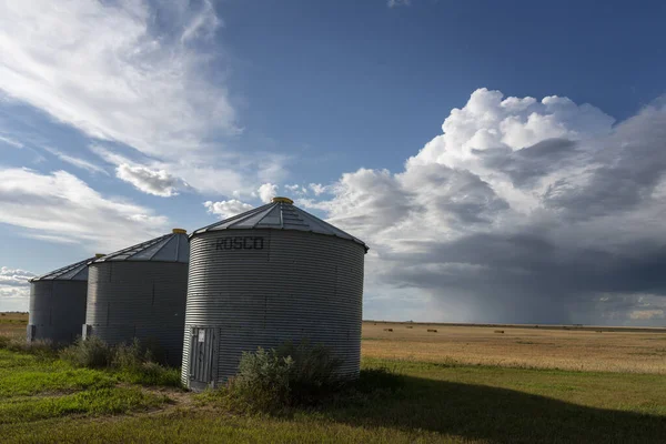 Prairie Storm Canada Avertissement Nuages Heure Été — Photo