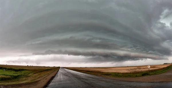 Prairie Storm Canadá Tiempo Verano Nubes Advertencia —  Fotos de Stock