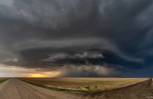 Prairie Storm Canadá Tiempo Verano Nubes Advertencia — Foto de Stock