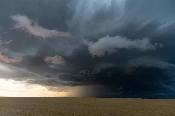 Prärie Sturm Kanada Sommerzeit Wolken Warnung — Stockfoto