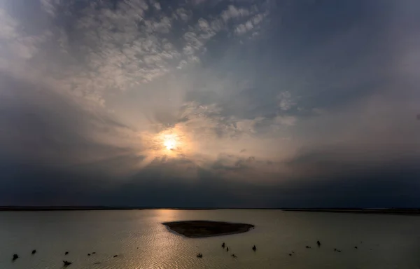 Prairie Storm Canada Avertissement Nuages Heure Été — Photo