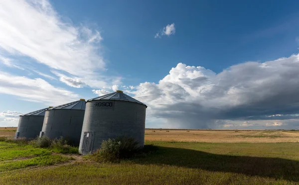 Prairie Storm Canada Summer Time Clouds Warning — Stock Photo, Image