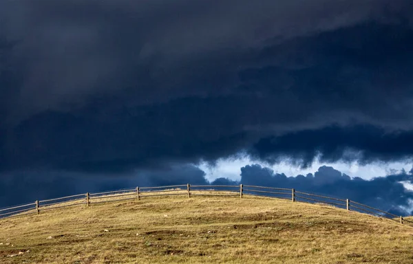 Prärie Sturm Kanada Sommerzeit Wolken Warnung — Stockfoto