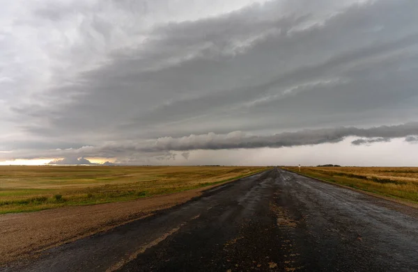 Prairie Storm Canada Zomer Wolken Waarschuwing — Stockfoto