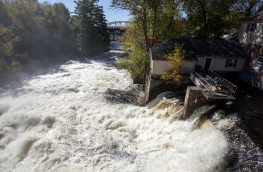 River Waterfall Bracebridge Ontario clipart