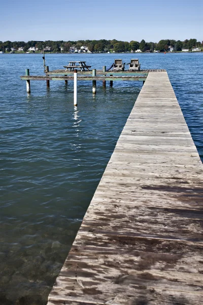 Docks on River — Stock Photo, Image