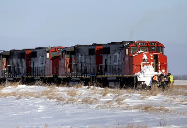 Men working on Train — Stock Photo, Image